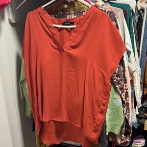 Forever 21 Rust V-Neck Blouse